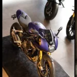 Peinture personnalisée bleu mat pour cette Triumph pour Zone Rouge à Mérignac