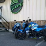 Moto imitation GP réalisé tout en peinture pour Factory moto à bordeaux lors de la fête de la moto 2019